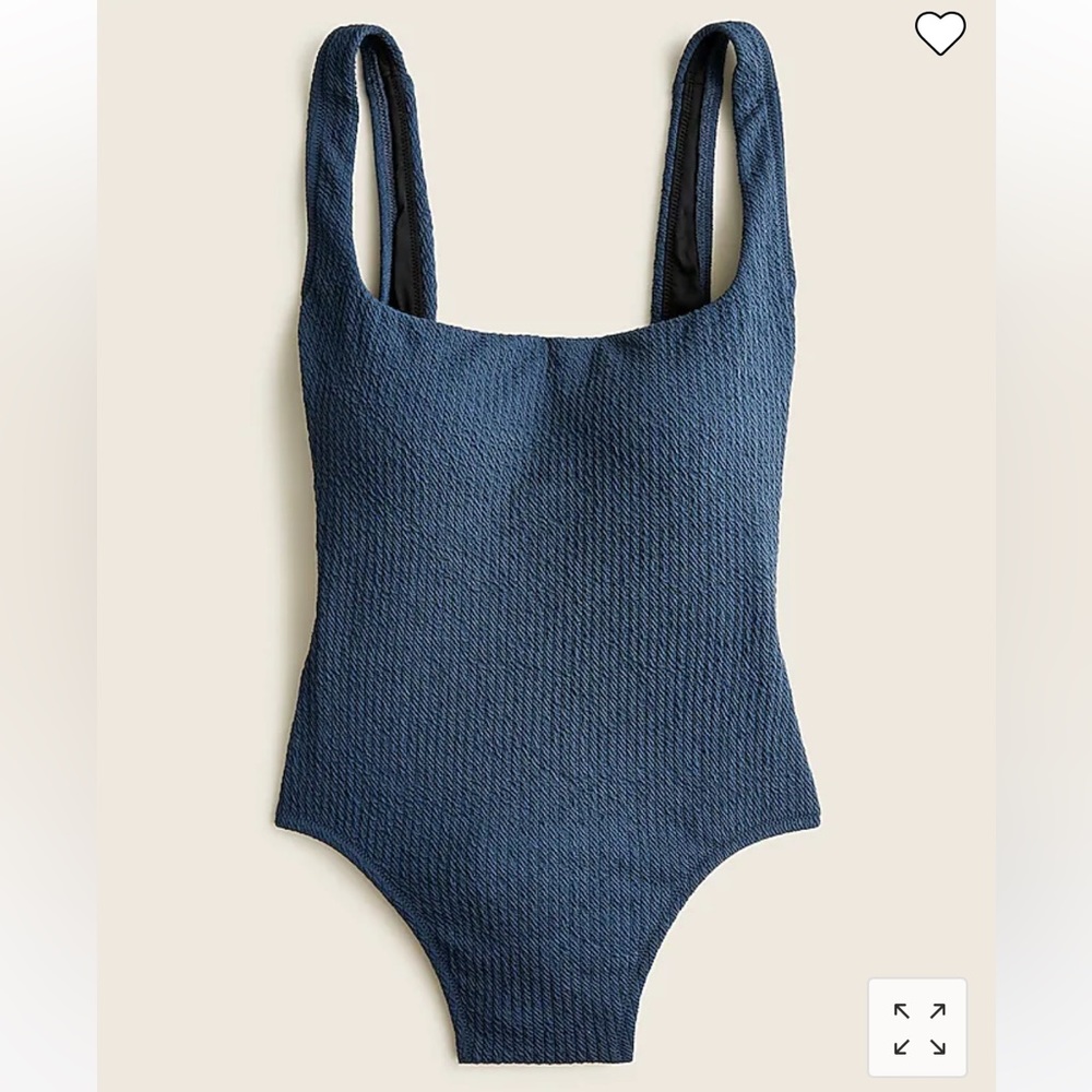 Textured squareneck one-piece